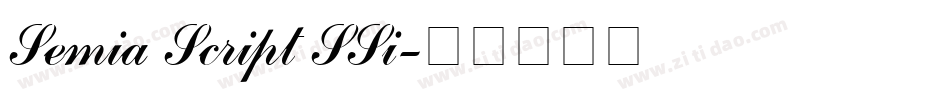 Semia Script SSi字体转换